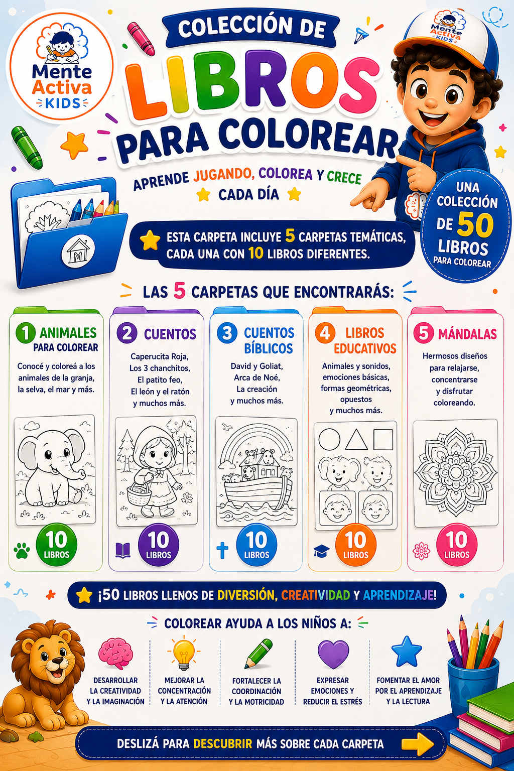 📚 LIBROS EDUCATIVOS PARA COLOREAR – COLECCIÓN DE 10 LIBROS INFANTILES